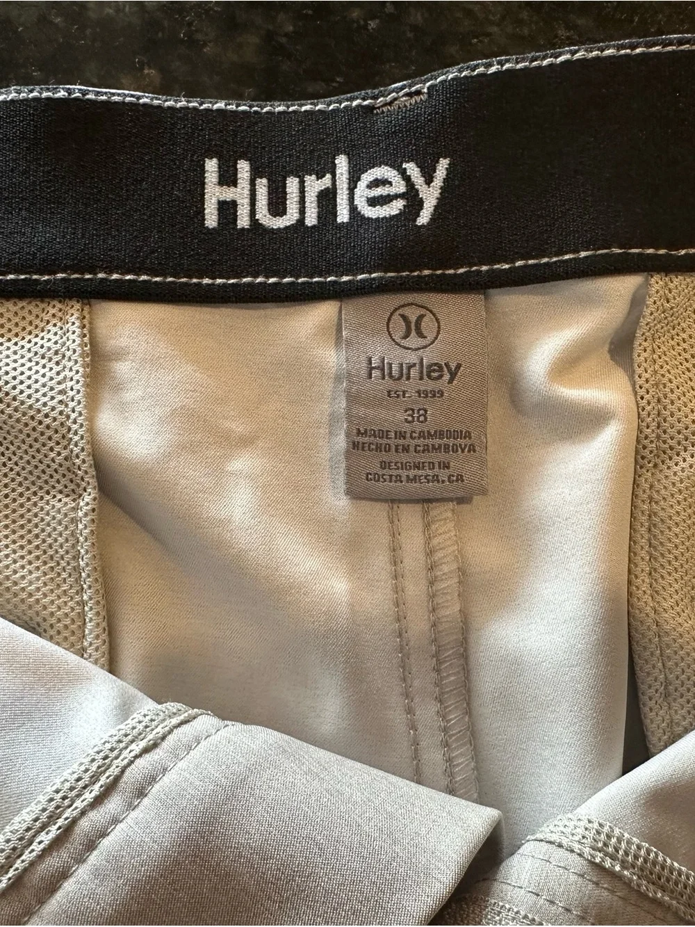 Hurley Men’s Light Gray Chino Shorts - Neutral Casual Wear